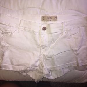 Hollister Shorts - Women’s white denim shorts size 13 Hollister Shorts - Women’s white denim shorts size 13